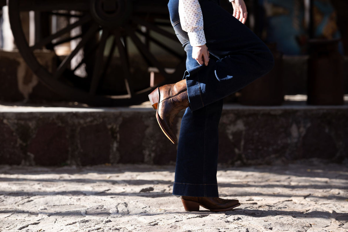 Ankle Boots Under Wide-Leg Jeans: Solving the Puddle Hem