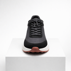 Men's black suede sneakers back view — casual — Rothwell Suede Sneakers — Oscar Blackwood