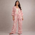 Women's red gabby alternate angle — versatile — Gabby Azulejo Relaxed 2-Piece Set — Oscar Blackwood