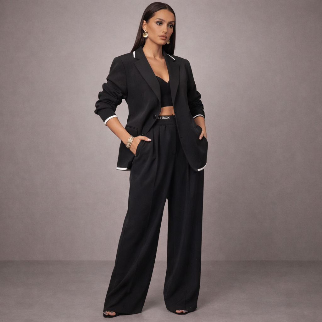 Women's black sky close-up — versatile — Sky Line 2-Piece Suit — Oscar Blackwood