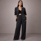 Women's black sky back view — versatile — Sky Line 2-Piece Suit — Oscar Blackwood
