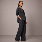 Women's gray sky side view — versatile — Sky Line 2-Piece Suit — Oscar Blackwood