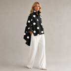 Women's black muriel back view — versatile — Muriel Polka Dot Shirt — Oscar Blackwood