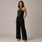 Women's black meryl back view — versatile — Meryl Tie Shirt for every occasion — Oscar Blackwood