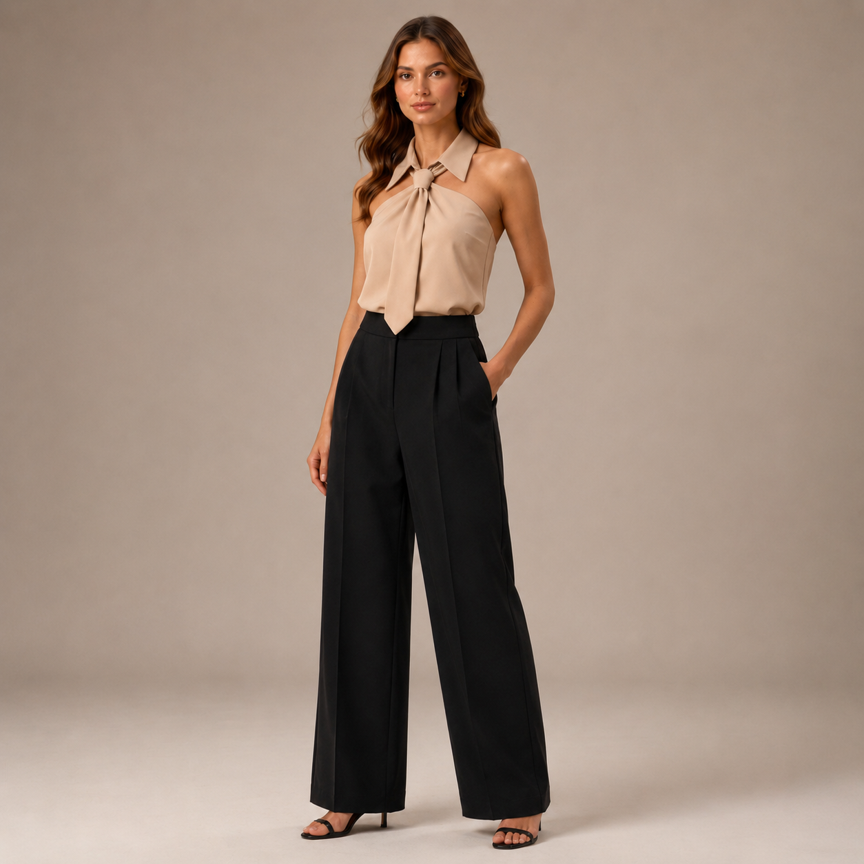 Women's meryl side view — versatile — Meryl Tie Shirt for every occasion — Oscar Blackwood