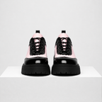 Women's pink lace shoes side view — versatile — Beatrix Wingtip Oxford Shoes — Oscar Blackwood
