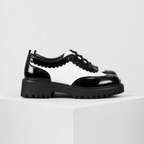 Women's white lace shoes back view — versatile — Beatrix Wingtip Oxford Shoes — Oscar Blackwood