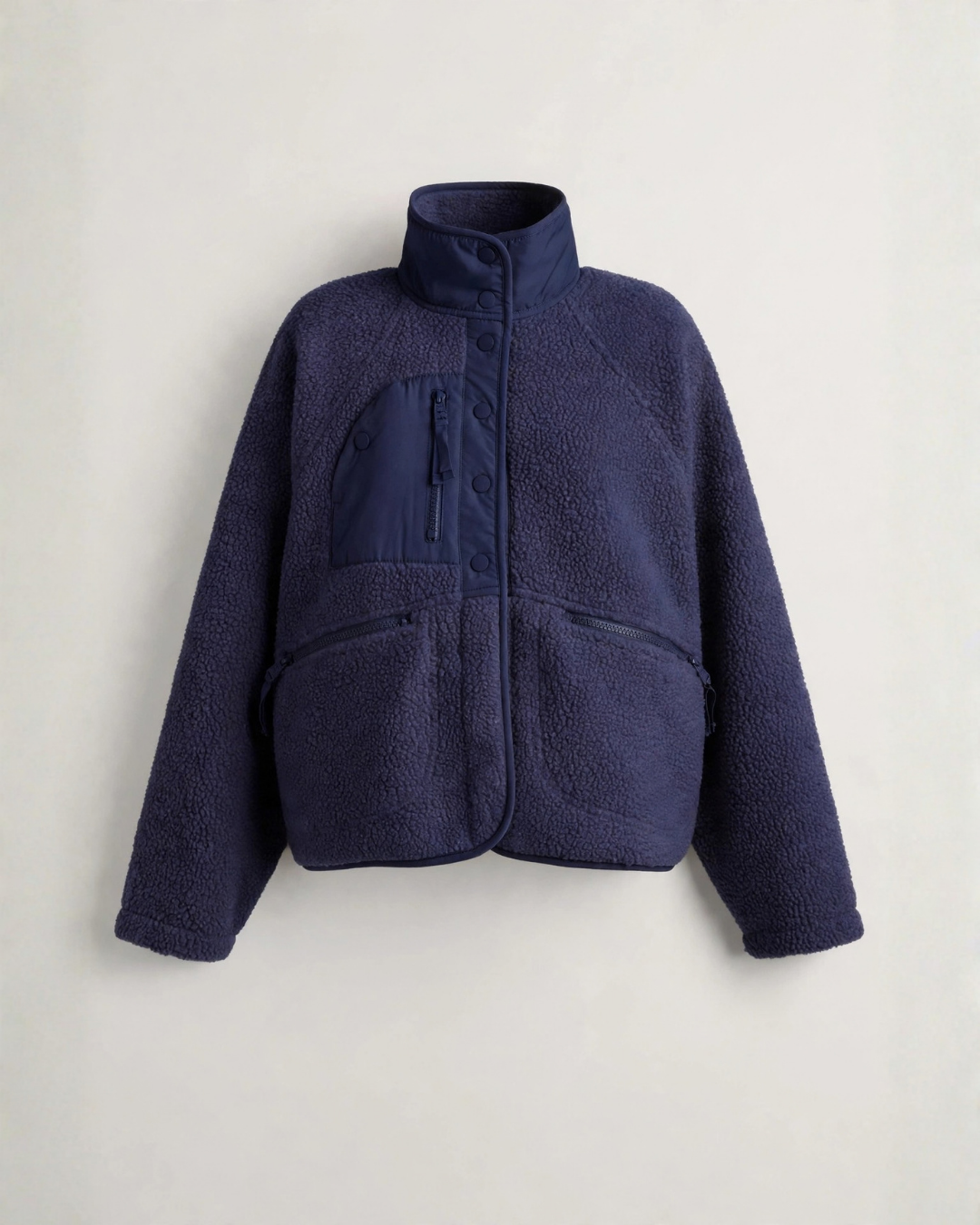 Women's textured jacket close-up — outerwear — Embla Fleece Jacket — Oscar Blackwood
