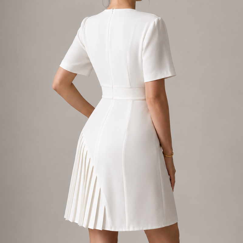 Women's dress styled look — chic — Merelin Pleated Dress for every occasion — Oscar Blackwood