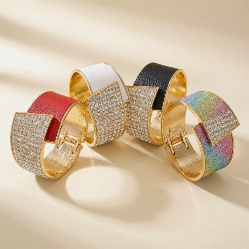 Women's white textured jewelry side view — versatile — Aura Diamond Wave Bracelet — Oscar Blackwood