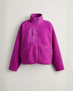Women's textured jacket detail view — outerwear — Embla Fleece Jacket — Oscar Blackwood
