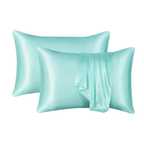 Unisex teal silk moonlight styled look — versatile — Moonlight Silk Pillowcase — Oscar Blackwood
