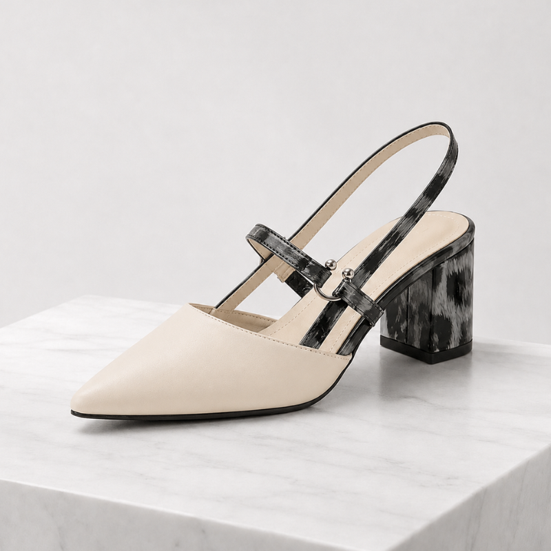 Women's silver heels back view — elegant — Taisia Pointed Toe Heels — Oscar Blackwood