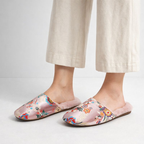 Women's floral shoes back view — versatile — Liangshi Floral Slippers — Oscar Blackwood