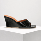 Women's heels back view — elegant — Christina Wedge Sandals for every occasion — Oscar Blackwood