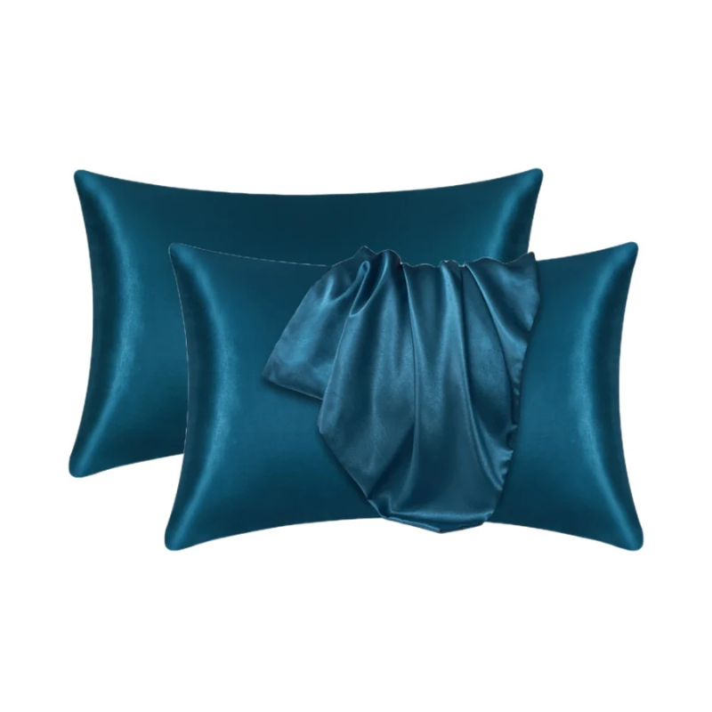 Unisex blue silk moonlight color detail — versatile — Moonlight Silk Pillowcase — Oscar Blackwood