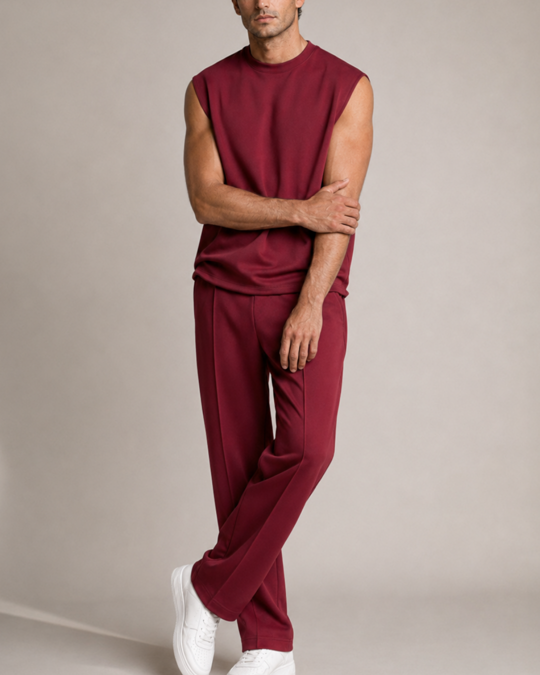 Men's polyester pants close-up — versatile — Abakhan 2 Piece Set — Oscar Blackwood
