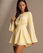 Women's dress front view — summer — Kamilla Backless Mini Dress — Oscar Blackwood