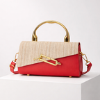 Women's white geometric handbag side view — everyday — Samira Crossbody Handbag — Oscar Blackwood