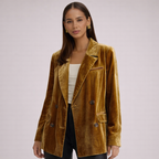 Women's velvet jacket close-up — outerwear — Rony Velvet Jacket — Oscar Blackwood