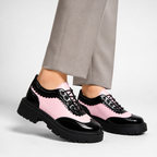 Women's lace shoes close-up — versatile — Beatrix Wingtip Oxford Shoes — Oscar Blackwood