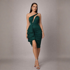 Women's green dress styled look — chic — Genevieve Slit Dress for every occasion — Oscar Blackwood