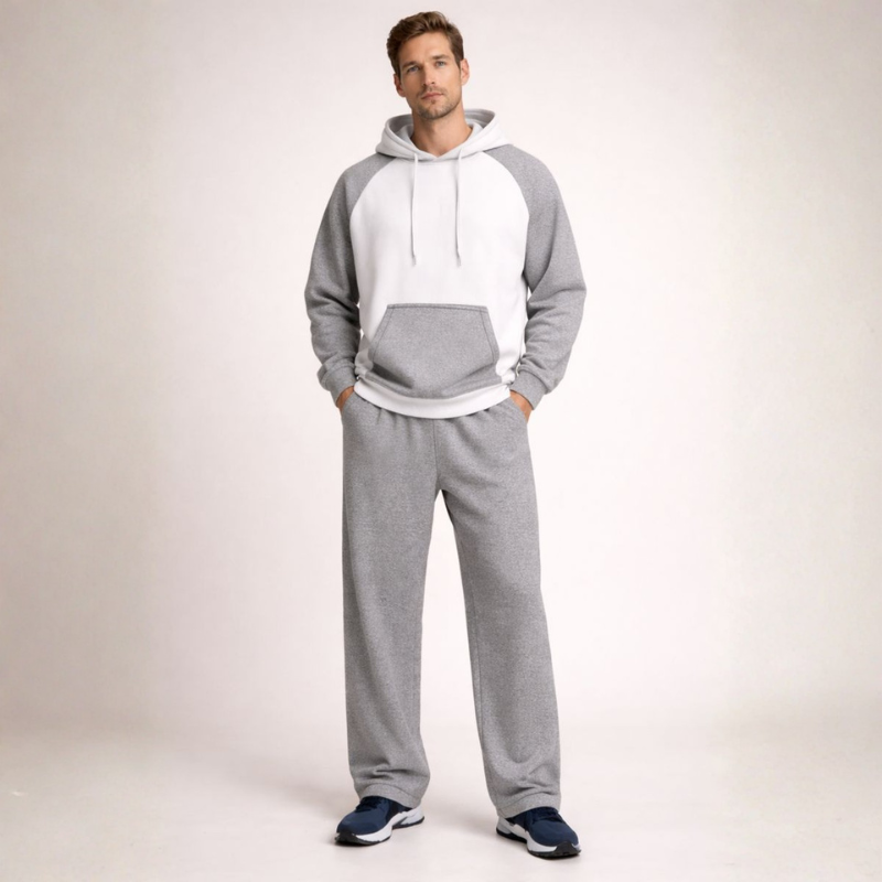 Men's fleece pants alternate angle — versatile — Louis Fleece 2 Piece Set — Oscar Blackwood