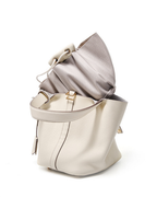 Women's leather bag detail view — everyday — Mara Leather Bucket Bag — Oscar Blackwood