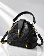 Women's black bag back view — everyday — Frances Croc Crossbody Bag — Oscar Blackwood