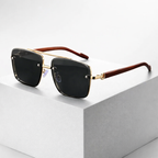 Women's black sunglasses front view — statement — Jordan Polarized Aviator Shades — Oscar Blackwood