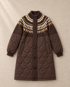 Women's ribbed jacket styled look — outerwear — Elise Padded Coat — Oscar Blackwood
