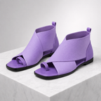 Women's purple sandals side view — summer — Maya Gladiator Sandals — Oscar Blackwood