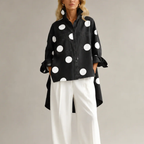 Women's black muriel alternate angle — versatile — Muriel Polka Dot Shirt — Oscar Blackwood