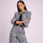 Women's black sets back view — versatile — Amber 2 Pieces Set for every occasion — Oscar Blackwood