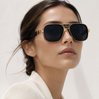 Women's floral sunglasses color detail — statement — Deidra Aviator Sunglasses — Oscar Blackwood