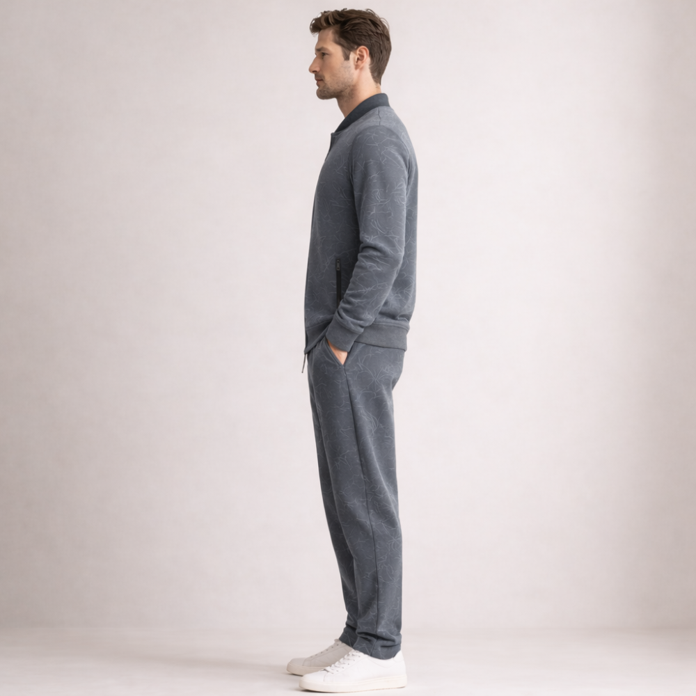 Men's cotton pants close-up — versatile — Chad 2 Piece Tracksuit Set — Oscar Blackwood