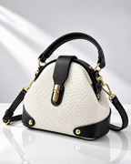 Women's black & white bag alternate angle — everyday — Frances Croc Crossbody Bag — Oscar Blackwood
