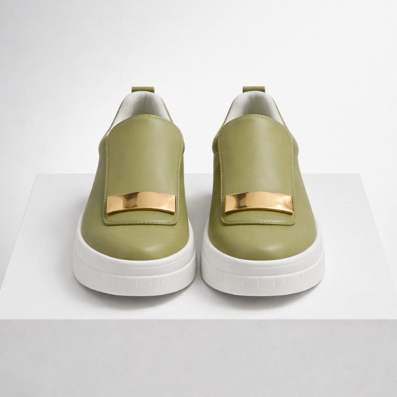 Women's olive shoes back view — versatile — Gold Olive Shoes for every occasion — Oscar Blackwood