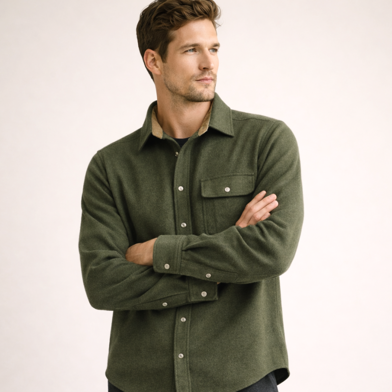 Men's cotton tactical side view — versatile — Tactical Vanderbilt Cotton Shirt — Oscar Blackwood