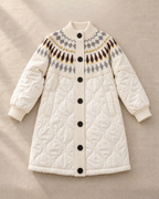 Women's ribbed jacket color detail — outerwear — Elise Padded Coat — Oscar Blackwood