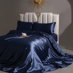 Unisex silk lotus front view — versatile — Lotus Silk Bedding Set — Oscar Blackwood