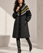 Women's ribbed jacket front view — outerwear — Elise Padded Coat — Oscar Blackwood