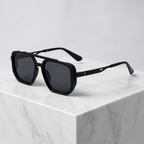 Women's black sunglasses side view — statement — Addison Aviator Sunglasses — Oscar Blackwood