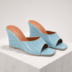 Women's heels styled look — elegant — Christina Wedge Sandals for every occasion — Oscar Blackwood