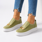 Women's olive shoes close-up — versatile — Gold Olive Shoes for every occasion — Oscar Blackwood