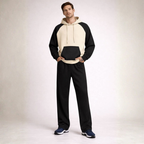 Men's khaki fleece pants back view — versatile — Louis Fleece 2 Piece Set — Oscar Blackwood