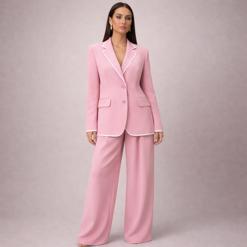 Women's pink sky alternate angle — versatile — Sky Line 2-Piece Suit — Oscar Blackwood