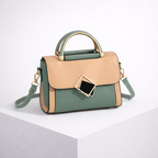 Women's green geometric bag side view — everyday — Paige Shoulder Bag — Oscar Blackwood