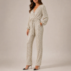 Women's dress close-up — chic — Julie Sequin Jumpsuit for every occasion — Oscar Blackwood