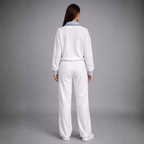 Women's white pants close-up — versatile — Amalia 2 Piece Set for every occasion — Oscar Blackwood